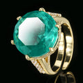 Goldene Smaragd Ring