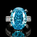 Ice-Flower-cut Aquamarin Ring
