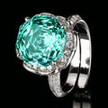Millennium-Cut Paraiba Grüne Ring