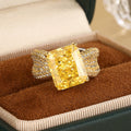 Ice-Flower Schnitt Gelber Diamantring