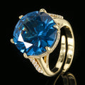 Goldblauer Spinellring