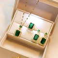 Smaragdgrünes Drei-Teile-Set