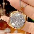 Weißer Diamantenanhänger mit Chopard Kette