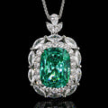 Paraiba Green Anhänger mit Chopard Kette